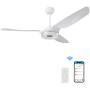 Trifecte 60 Inch Indoor&Outdoor Ceiling Fan with Light and Remote, Smart Ceiling Fan Compatible with App/Alexa/Google/Siri, Low Profile Ceiling Fan with 10-Speed Reversible Quiet DC Motor, ETL Listed