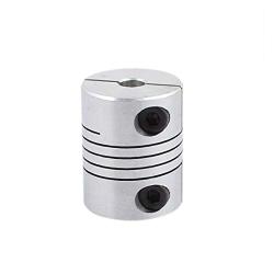 Xnrtop 5mm to 6mm Shaft Coupling 25mm Length 20mm Diameter Stepper Motor Coupler Aluminum Alloy Joint Connector for 3D Printer CNC Machine DIY Encoder(Pack of 2）