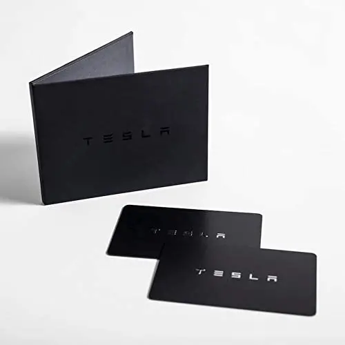 Cartes de clés Tesla Model 3 avec porte-cartes à rabat double Cartes de clés Tesla Model 3 avec porte-cartes à rabat double