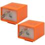 Tuimiyisou Flasher Relay 2-Pin DC 12V LED Motorbike Turn Signal Indicator Speed Controller Orange 2-Pin Flasher Relay Car Cleaners