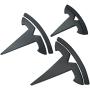 YHCDSEA Model Y Steering Wheel/Front Trunk/Rear Trunk Logo Sticker Cover Emblem Badge Decals 3PCS/Set for Tesla Model Y Accessories(Matt Black)