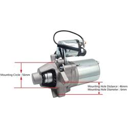Fullas GX160 Starter Motor ZQ168 with Solenoid Compatible with Honda GX160 GX200 163CC 196CC 208CC 212CC Gas Motor 31210-ZE1-023