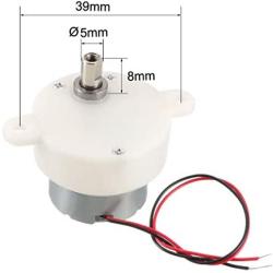 uxcell 2PCS DC 6V 100 RPM High Torque Rotary Speed Cylinder Shape Deceleration Reducing Motor, 2-Wire Connecting