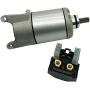 Soarider Starter Motor & Solenoid Relay fit for Yamaha YFM35 YFM350 Grizzly 350 07-14| Wolverine 350 06-09| Bruin 350 04-06| YZF600R 00-07, Replace 18757 SMU0269 3HE-81890-00-00 3HE-81800-00-00