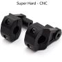 Kucehiup CNC Motorcycle Handlebar Risers 7/8 inch 22mm or 1 1/8 inch 28mm Universal Handle Bars Mount Clamp(Pure Black)