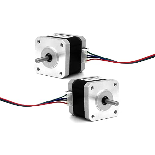 2pcs 3D Printer NEMA17 Stepper Motor Kit 1.0A 33N.cm (47oz.in) 4-Lead Wire with 1m Cable (2LL3401MOTOR)