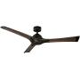 Woody Smart Indoor and Outdoor 3-Blade Ceiling Fan 60in Oil Rubbed Bronze/Dark Walnut with 3000K LED Light Kit and Remote Control works with Alexa, Google Assistant, Samsung Things, and iOS or Android App