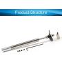 Jutagoss Drive Shaft Fit for 3mm Motor Shaft Propeller and Universal Joint for RC Boat,130mm Shaft Length,80mm Sleeve Length,36mm Dia Propeller 1PCS