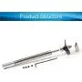 Jutagoss Drive Shaft Fit for 3mm Motor Shaft Propeller and Universal Joint for RC Boat,130mm Shaft Length,80mm Sleeve Length,36mm Dia Propeller 1PCS