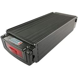 Jieoto Rear Rack Electric Bike Battery 52v/48v 15ah 17.5AH Lithium Battery for 1000W 750W 500W 350W Bike Motor, Mountain Bike Battery with Charger, Safety Lock, No Rack