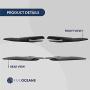 Five Oceans FO1882 Hydrofoil Stabilizer, wing Sting Ray Style, For Outboards from 50 HP to 200 HP, I/O Stearn drives UV-Resistant Molded Black ABS Plastic,