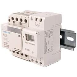 Electrodepot 40 Amp 4 Pole Normally Open 110-120VAC Coil (Silent Operation) Motor Load 40A and Lighting Load 63A Contactor Bundle with 24-7 Electronic Programmable Timer and DIN Rail 35 x 150 mm