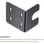MECCANIXITY Motor Mounting Bracket Motor Holder 52x50x41mm Black with Screws for Motor 2 Pack