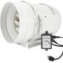 Hon&Guan 8 Inch Inline Duct Fan 735CFM with Variable Speed Controller, Low Noise Ventilation Exhaust Fan for Heating Cooling Booster, Grow Tents, Hydroponics