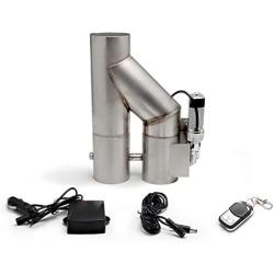 Electric Exhaust Cutout Valve Catback Y Pipe 1 pcs with One Controller Remote Kit (2.5inch)