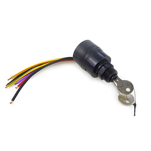 Boat Engine Ignition Switch Fits for Mercury Control Box Applications, Motor Starter Assembly 3 Position 6 Wire | OE Replacement 8717009A2 17009A2 MP41070 MP410701 MP410702