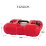 Scepter 10506 Rectangular 3 Gallon Under Seat Portable Marine Fuel Tank With Handle, 19-Inches x 12-Inches x 7-Inches, Red