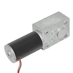 AZSSMUK DC Worm Gear Motor 12V 16RPM Self-Locking Reversed Mini Turbine Geared Carbon Brush Motor Speed Adjustable Low Noise Long Lifetime
