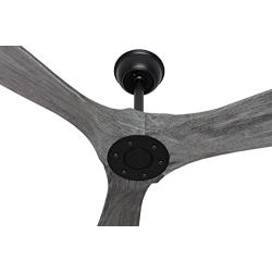 Goozegg 60-Inch Outdoor Ceiling Fan with Remote No Light 3 Balsa Wood Blades Energy Efficient DC Motor, Accent Pewter