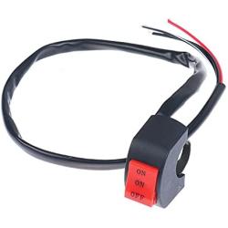 Zboro 22mm Universal Motorcycle Switch ON/ON/OFF Connector Push Button Switch Handlebar Headlight Fog Spot Light Controller Switch