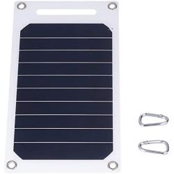 Solar Panel,10W 5V Solar Panel Charger with Buckles Semi Flexible Portable Monocrystalline Solar Charging Tool Mobile Power Supply,for Automobiles Ships Motorcycles Household Appliances Outdoor