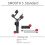 Zhiyun Smooth 5 Gimbal Stabilizer, 3-Axis Handheld Smartphone Gimbal with Tripod for iPhone Android Ideal for Vlogging YouTube Vlog TikTok Instagram Live Video
