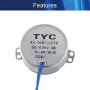 Jutagoss Synchronous Motor TYC-50 Single Flat Shaft Direction CCW, 4 Watt AC 110V 5-6 RMP, 1 Pcs