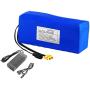 36V 12Ah E-Bike Power Lithium Ion Battery, Rechargeable Replacement Battery Pack for 200W-500W Motors, Built-in BMS, with 42V Charger
