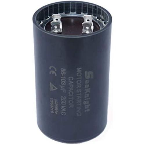 BlueNatHxRPR 86-103 MFD (uF) Motor Start Capacitor Compatible for Franklin Control Box 2801074915, CRC 2824085015 3/4 and 1 HP Well Pump and Others