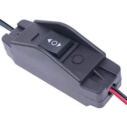 TWTADE Latching Polarity Reverse Switch DC 12V 10A Motor Control 6 Pin 3 Position ON-Off-ON AC 110V-220V Black Boat Rocker Toggle Switch With Solid Shell Installed H-012-KCD2-203-JT-DJ