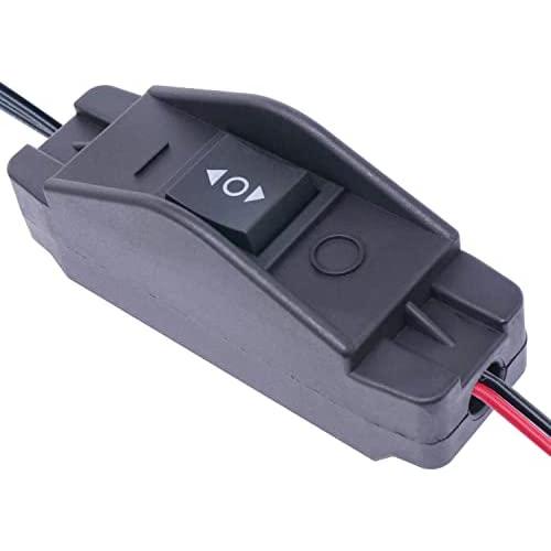 TWTADE Latching Polarity Reverse Switch DC 12V 10A Motor Control 6 Pin 3 Position ON-Off-ON AC 110V-220V Black Boat Rocker Toggle Switch With Solid Shell Installed H-012-KCD2-203-JT-DJ