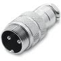 Eilumduo 2 Sets Aviation Connector 2P 10A GX20-2 Waterproof Metal Male Female Wire Panel Power Chassis Fittings Connector Aviation Plug Silve