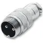 Eilumduo 2 Sets Aviation Connector 2P 10A GX20-2 Waterproof Metal Male Female Wire Panel Power Chassis Fittings Connector Aviation Plug Silve