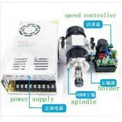 GOWE 400w DC 24V-52V motor 12000rev/min speed universal mach3 spindle /52mm holder/speed controller/power supply