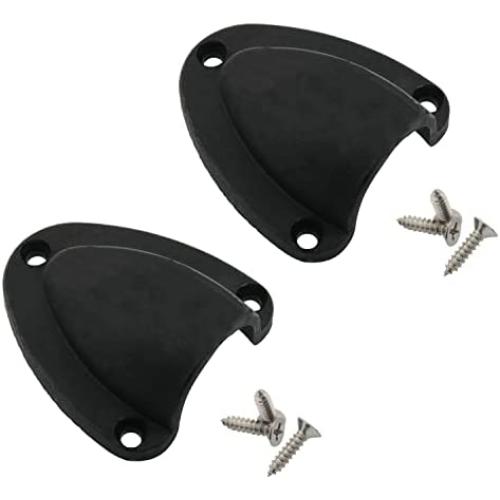 CSNSD Marine Clam Shell Vent 2PCS 63x57mm Nylon Marine Wire Cable Vent Cover with 6PCS Installation Screws for Boat Yacht Clamshell Vent