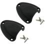 CSNSD Marine Clam Shell Vent 2PCS 63x57mm Nylon Marine Wire Cable Vent Cover with 6PCS Installation Screws for Boat Yacht Clamshell Vent
