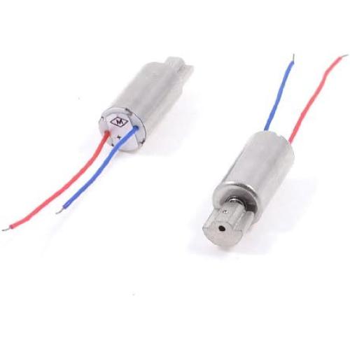 uxcell 2Pcs DC 1.3V 6mm x 12mm Mini Coreless Vibration Motor for Aircraft Toy