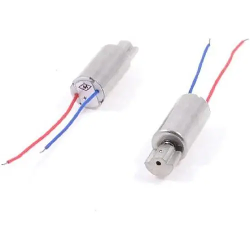 uxcell 2Pcs DC 1.3V 6mm x 12mm Mini Coreless Vibration Motor for Aircraft Toy