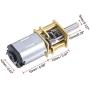 MECCANIXITY DC3V 5RPM DC6V 10RPM Micro Gear Box Speed Reduction Motor Electric Geared Motors with 2 Terminals