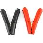 QWORK Battery Alligator Clips, 4 Pack, 100A Long Battery Clamps Jumper Cables Boost Clips for Car Auto Vehicle (2 Pcs Red + 2 Pcs Black)