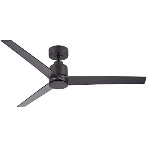 Noble Home Ceiling Fan with Remote Outdoor Wet Rated Fixture with Premium DC Motor and 6 Speed Controller Downrod Mount for Overhead Hanging, Bronze, 54 Inch