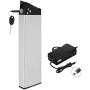 Jieoto 36V 10AH 12AH Ebike Battery Lithium Li-ion Folding Bike Replacement Battery Pack with BMS Protection Board Charger, for Electric Bicycle 250W 350W 500W Motor