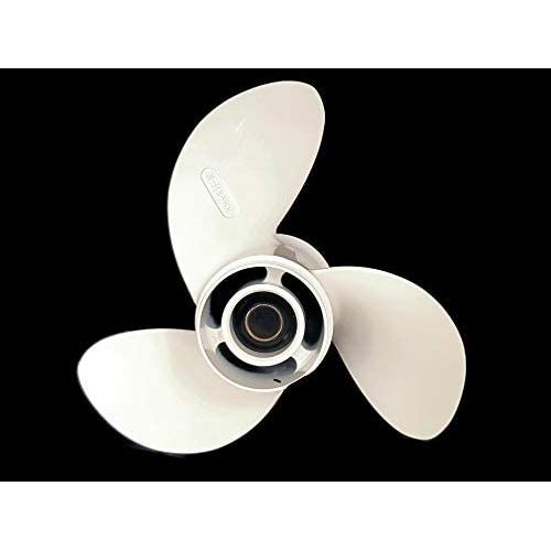 ITACO Boat Motor Aluminum Propeller 8 1/2x8 1/2 -N 6G1-45941-00-EL 6G1-45941-00-00 for Yamaha 6hp 8hp 9.9hp F6 F8 F9.9 Boat Engine 8.5x8.5