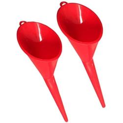AutoRocking 2 pcs Anti-Splash Bevel Angle Long Stem Petrol Funnel Drip-Free Oil Fliter Funnel Automotive Motorcycle Refueling Tool Fits for Most Gas Tanks