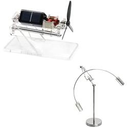 Sunnytech Solar Mendocino Motor Magnetic Levitating Model Unicycle Weightlifter Stainless Steel Physics Balancing Tumbler Toy ID01-WJ143