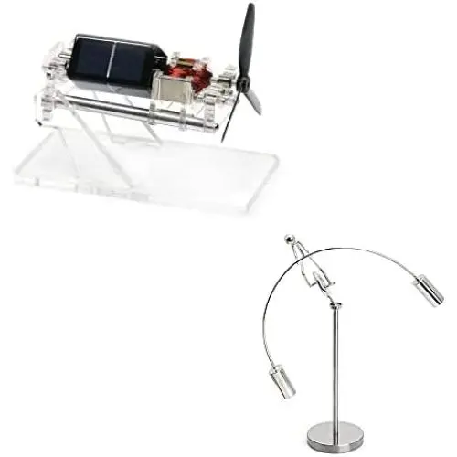 Sunnytech Solar Mendocino Motor Magnetic Levitating Model Unicycle Weightlifter Stainless Steel Physics Balancing Tumbler Toy ID01-WJ143