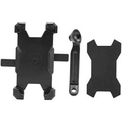 QiaNgshuAikj Phone Holder GPS Navigator Stand, Universal Riding Mobile Phone Holder Stand, Rearview Mirror Mount for Motorcycle E‑Scooter Mountain Bike