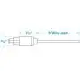 Seachoice Trolling Motor Plug, Straight, Male, Motor Side, 6 in. Lead Wires