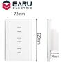 US WiFi Smart Timer Switch Glass Panel Wall Touch Curtain Roller Shutter Electric Motor Switch Controller by Tuya Smart Life App Voice Remote Control Works with Google Home Alexa for Smart Home