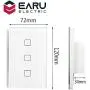 US WiFi Smart Timer Switch Glass Panel Wall Touch Curtain Roller Shutter Electric Motor Switch Controller by Tuya Smart Life App Voice Remote Control Works with Google Home Alexa for Smart Home